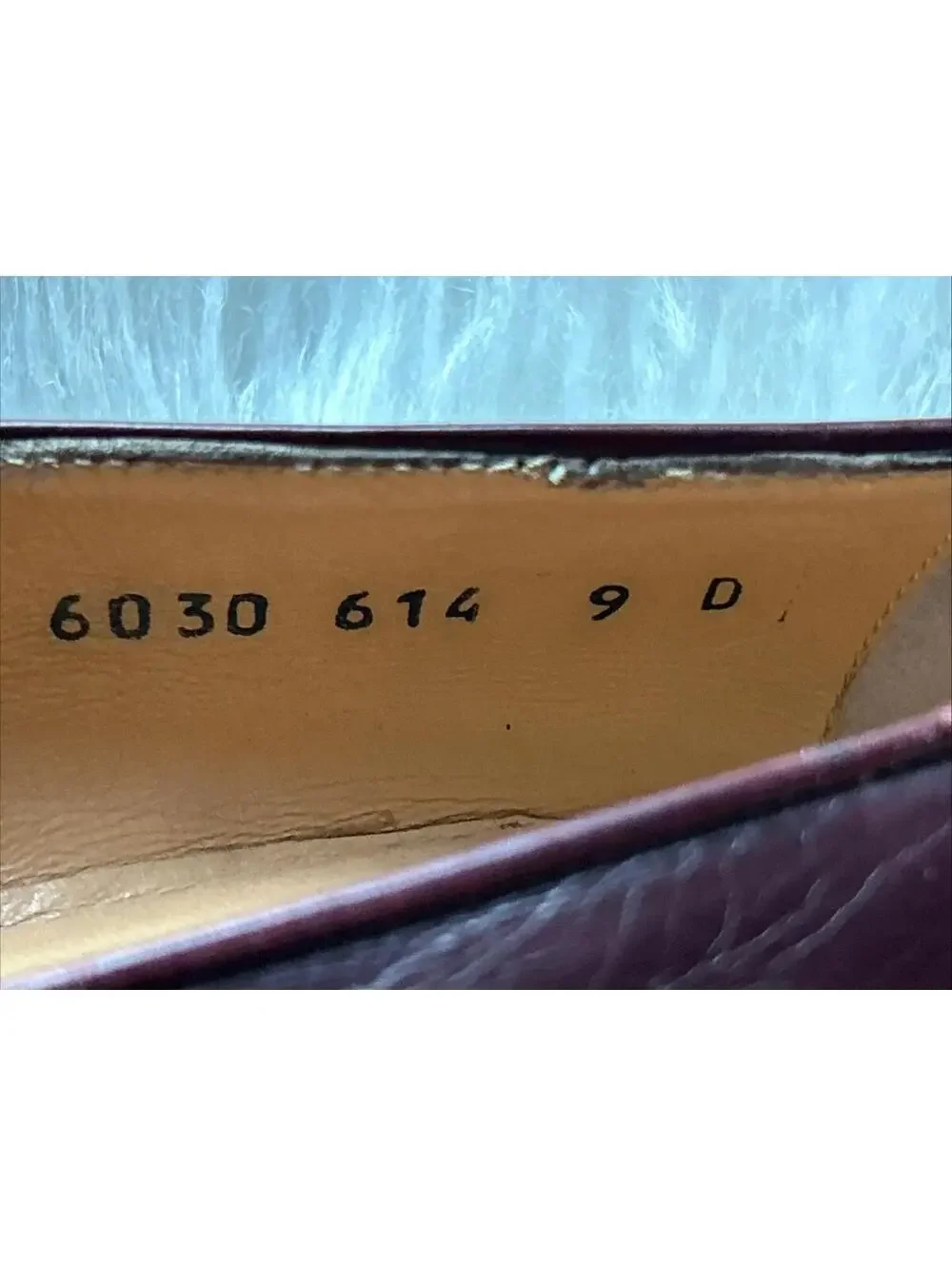 Salvatore Ferragamo Firenze Mens Leather Burgundy Shoes With Tassels 9D Vintage